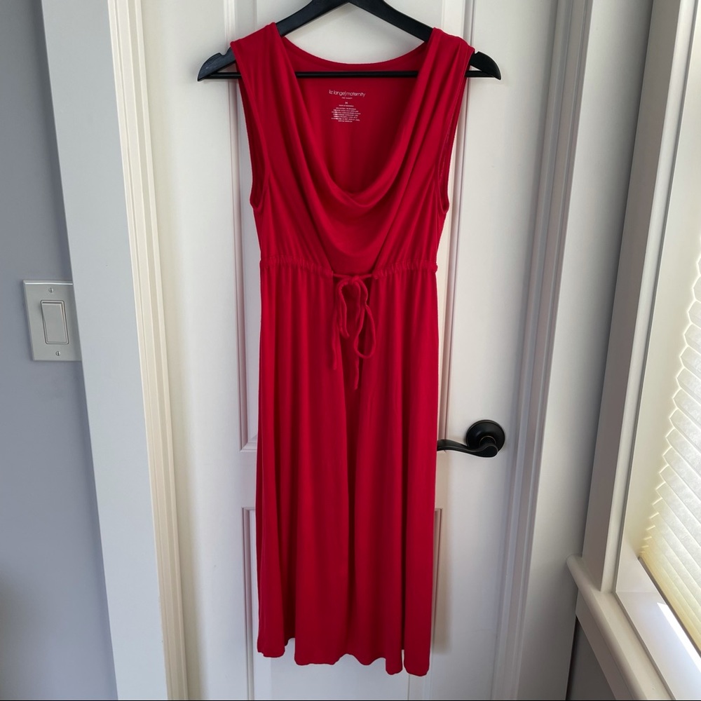 Red Liz Lange Maternity Dress Size M